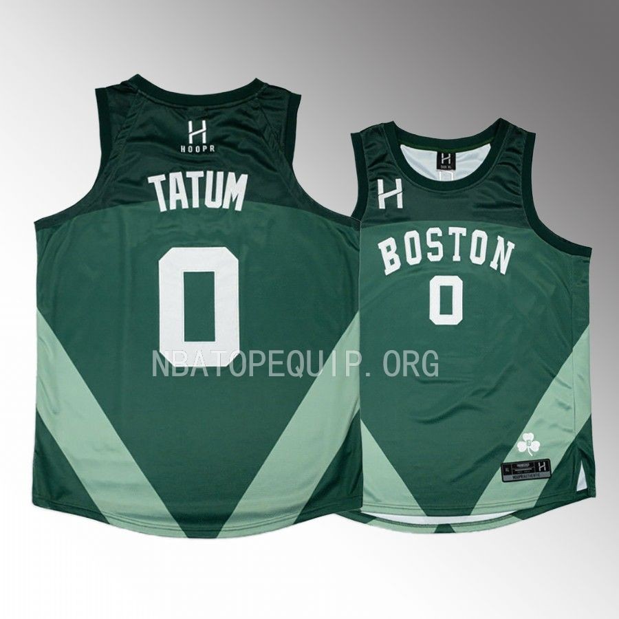Jayson Tatum Boston Celtics Green #0 Jersey Boston Bleed Fashion Fit
