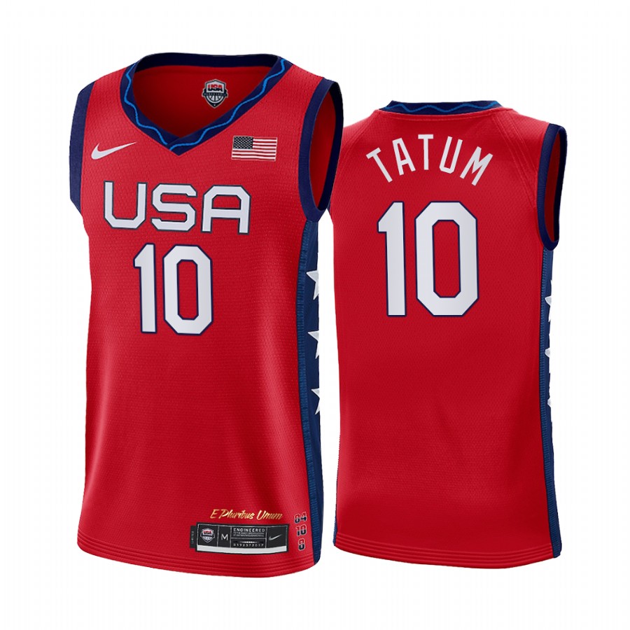 Jayson Tatum USA #10 Red 2020 Summer Olympics Limited Jersey