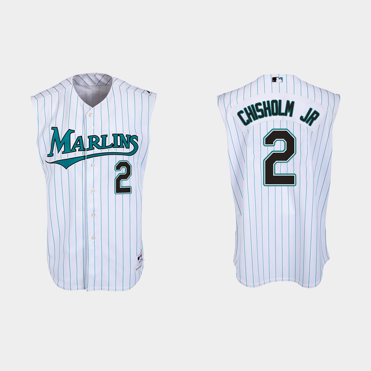 Jazz Chisholm Jr. Florida Marlins Throwback Jersey - White Teal
