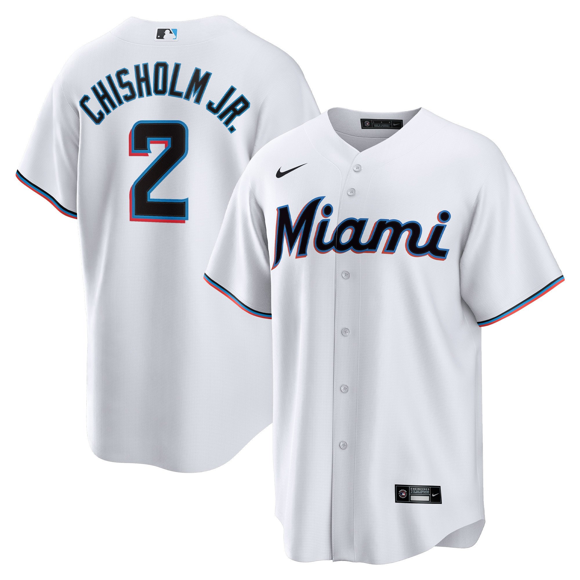 Jazz Chisholm Jr. Miami Marlins Nike Home  Player Stitched Jersey – White