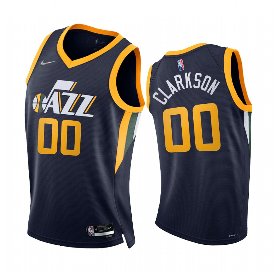 Jazz Jordan Clarkson 75th Diamond Anniversary Navy #00 Jersey 2021-22