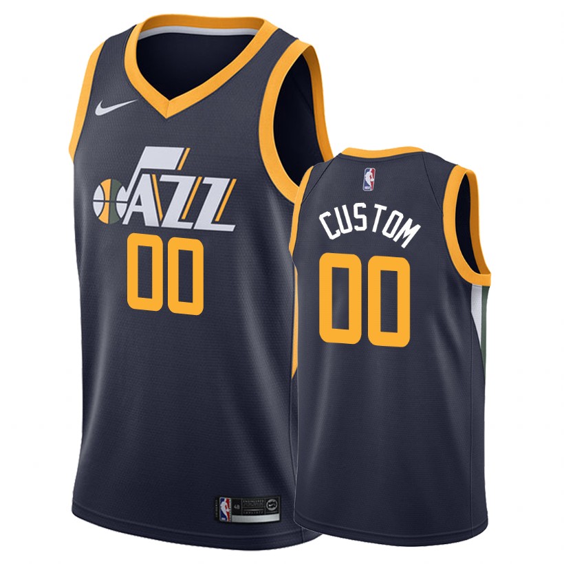 Jazz Male Custom #00 Icon Navy Jersey