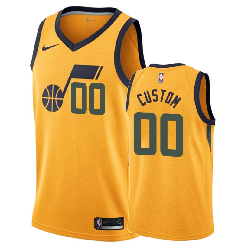 Jazz Male Custom #00 Statement Yellow Jersey