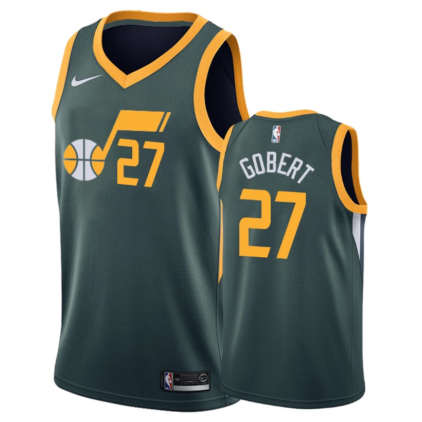 Jazz Male Rudy Gobert #27 Earned Edition Green Jersey