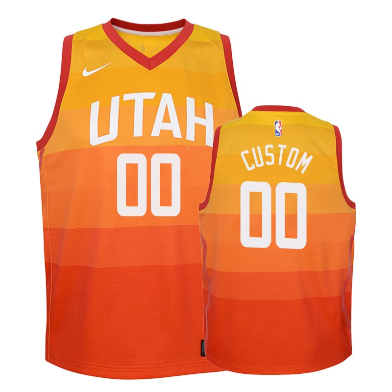 Jazz Youth Custom #00 City Red Jersey