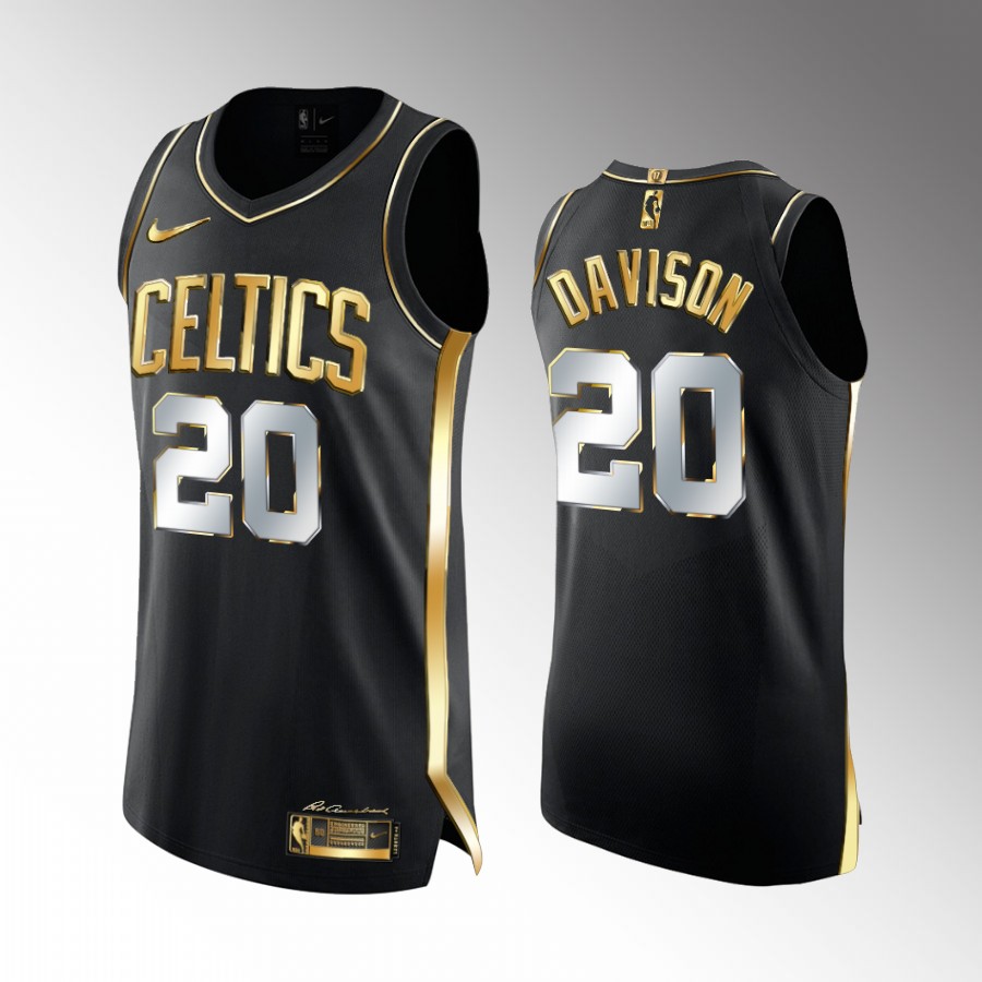 JD Davison Boston Celtics #20 Black Golden Edition Jersey