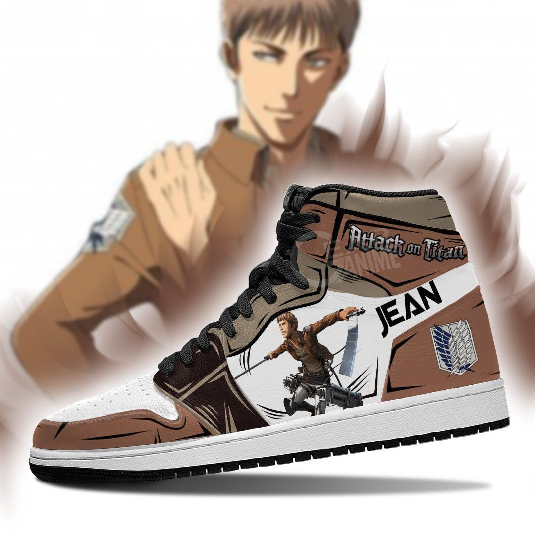 Jean Kirstein Attack On Titan Anime 1 High Top Air Jordan Sneaker, Air Jordan Hightop