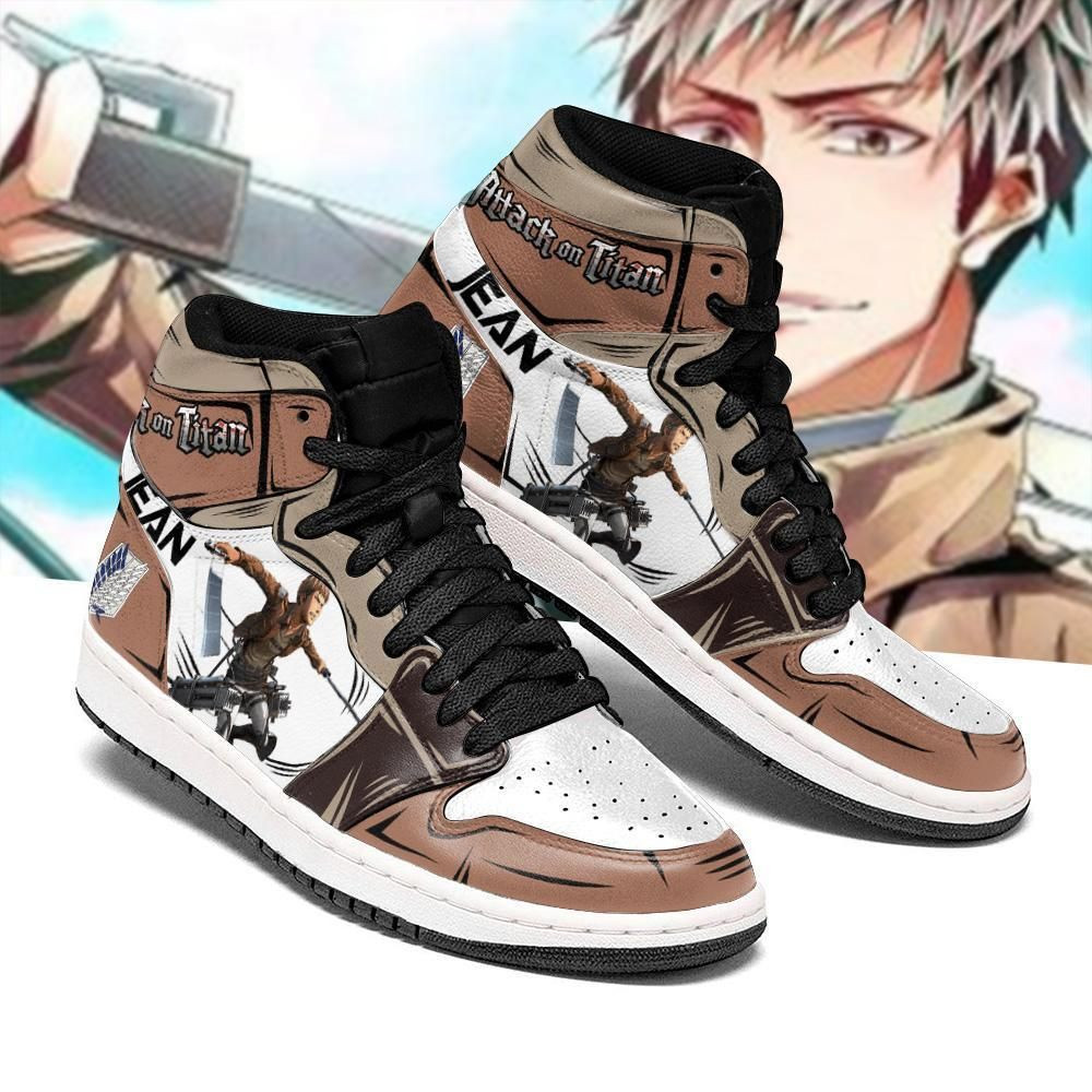 Jean Kirstein Attack On Titan Anime 1 High Top Air Jordan Sneaker, Air Jordan Hightop