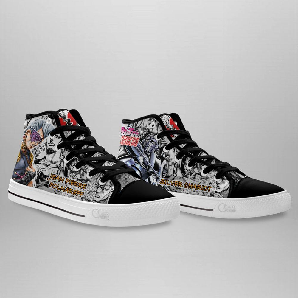 Jean Pierre Polnareff High Top Shoes Custom Manga Anime Jojo’s Birraze Adventure Sneakers