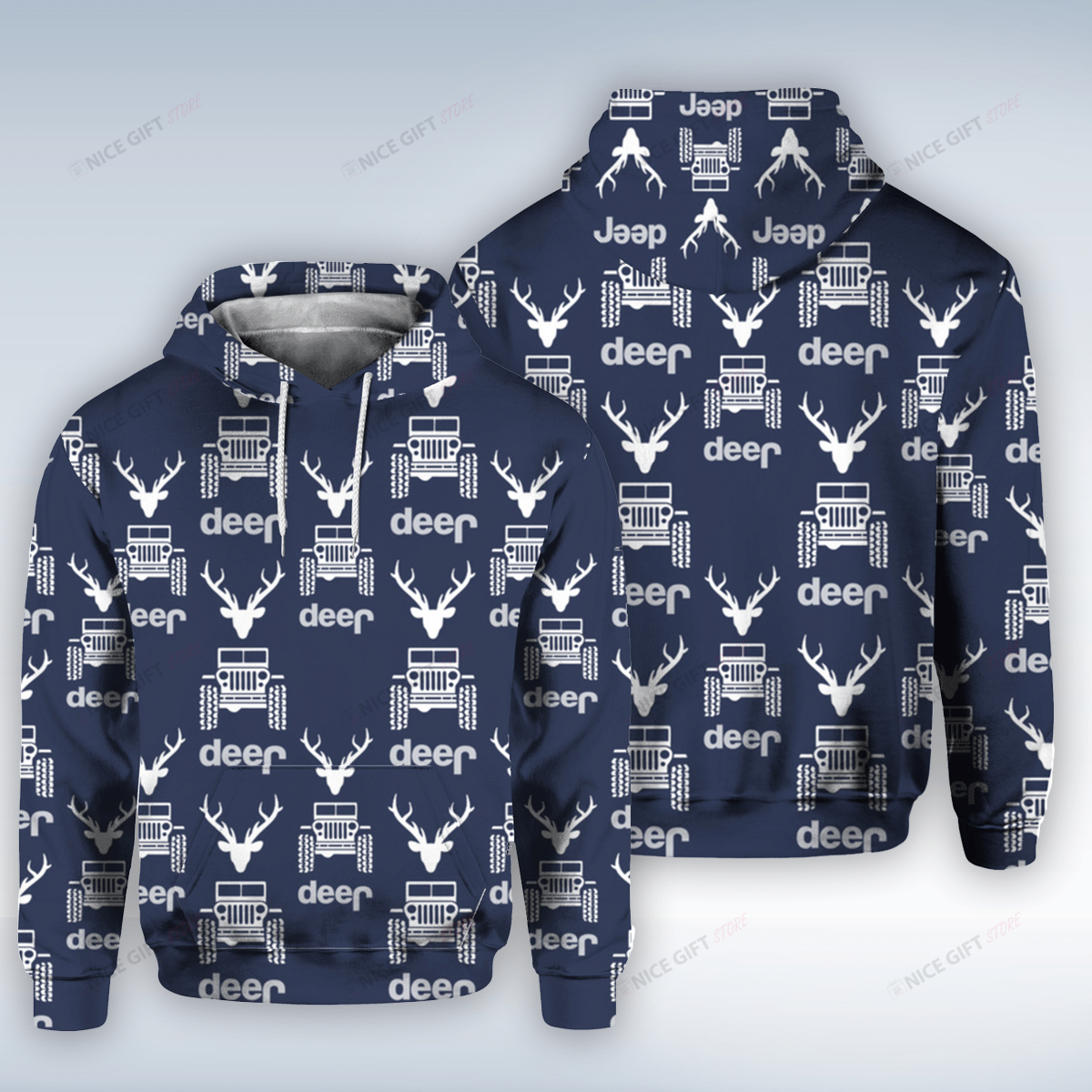 Jeep Deer 3D Hoodie Gift For Fans