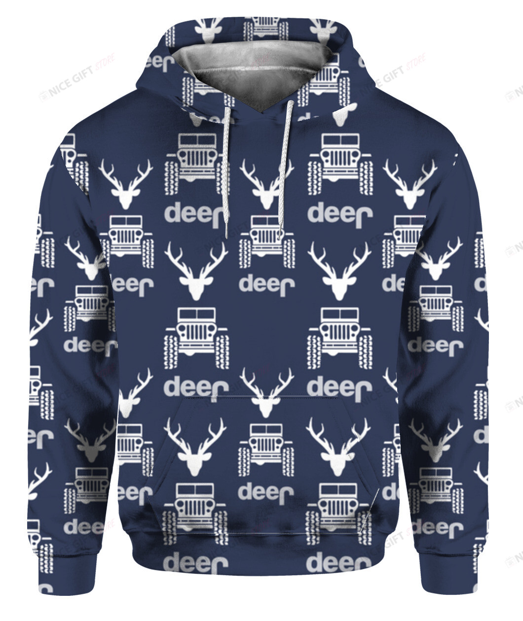 Jeep Deer 3D Hoodie Gift For Fans