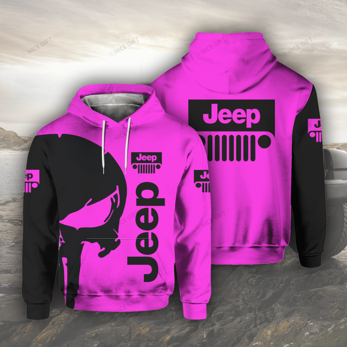 Jeep Punisher 3D Hoodie Gift For Fans