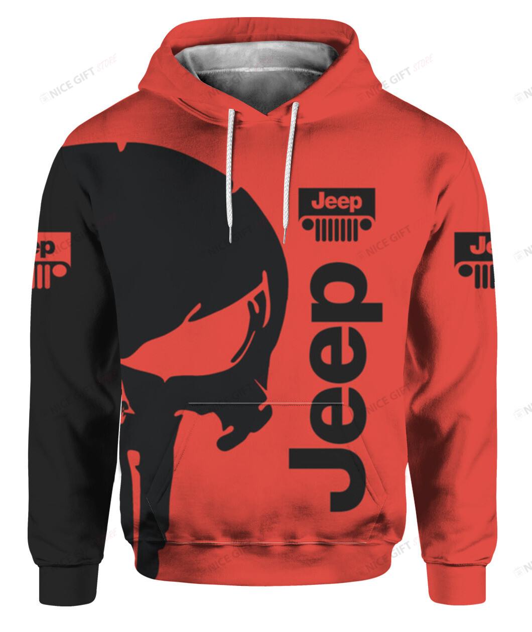 Jeep Punisher Skull 3D Hoodie Gift For Fans
