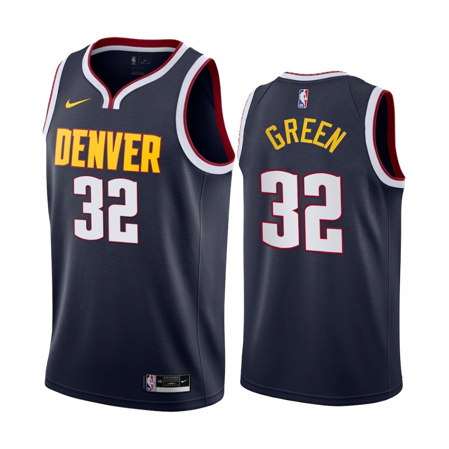 Jeff Green Denver Nuggets Navy Icon Edition #32 Jersey 2021 Trade