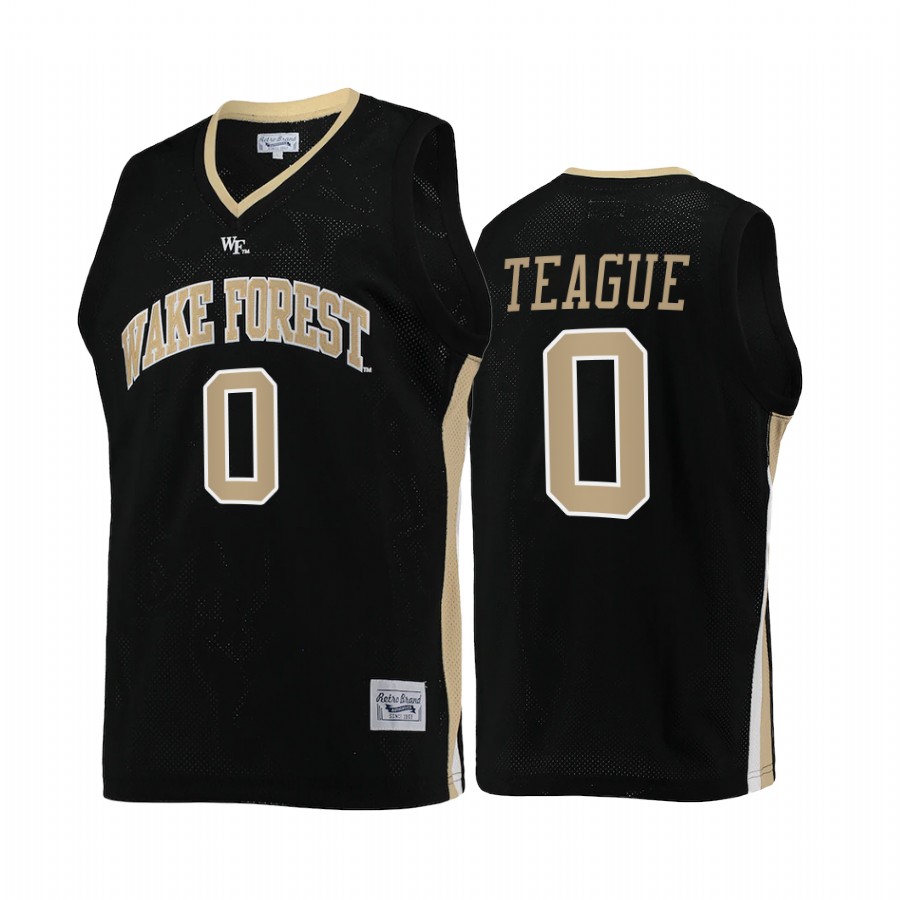 Jeff Teague Wake Forest Demon Deacons Black Jersey College Retro