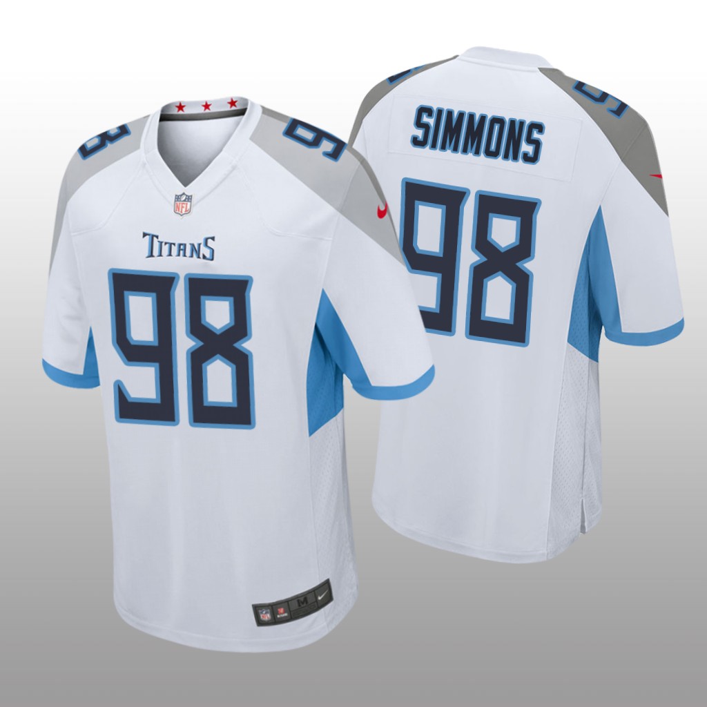 Jeffery Simmons Tennessee Titans White NFL Draft Game Jersey