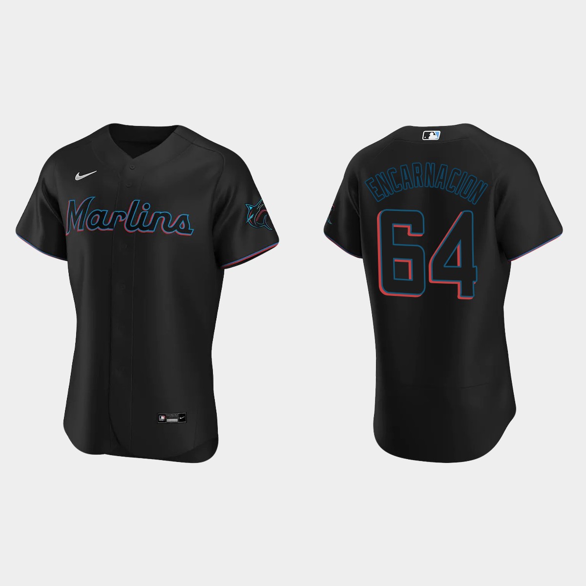 Jerar Encarnacion Miami Marlins Alternate Jersey - Black