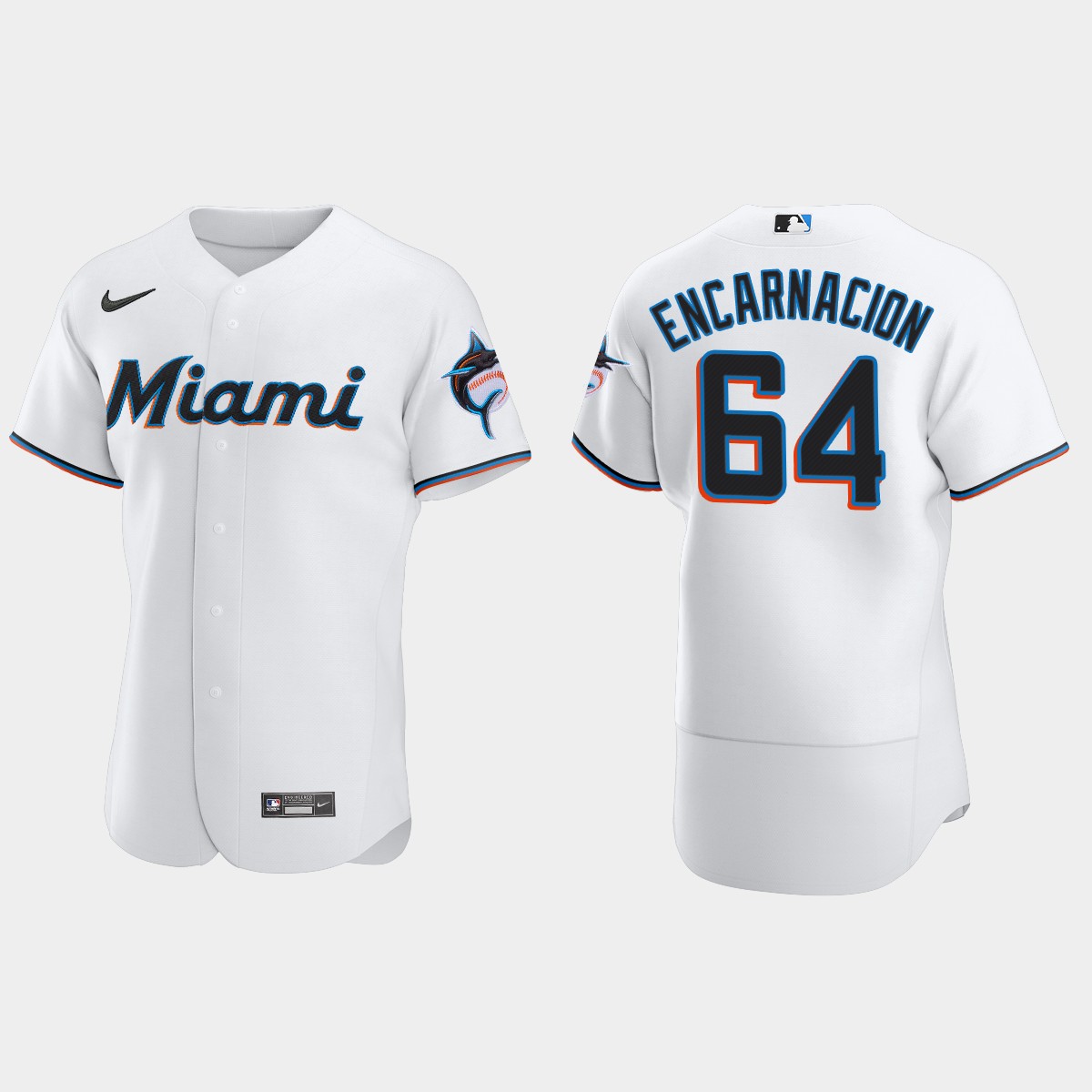 Jerar Encarnacion Miami Marlins Home Jersey - White