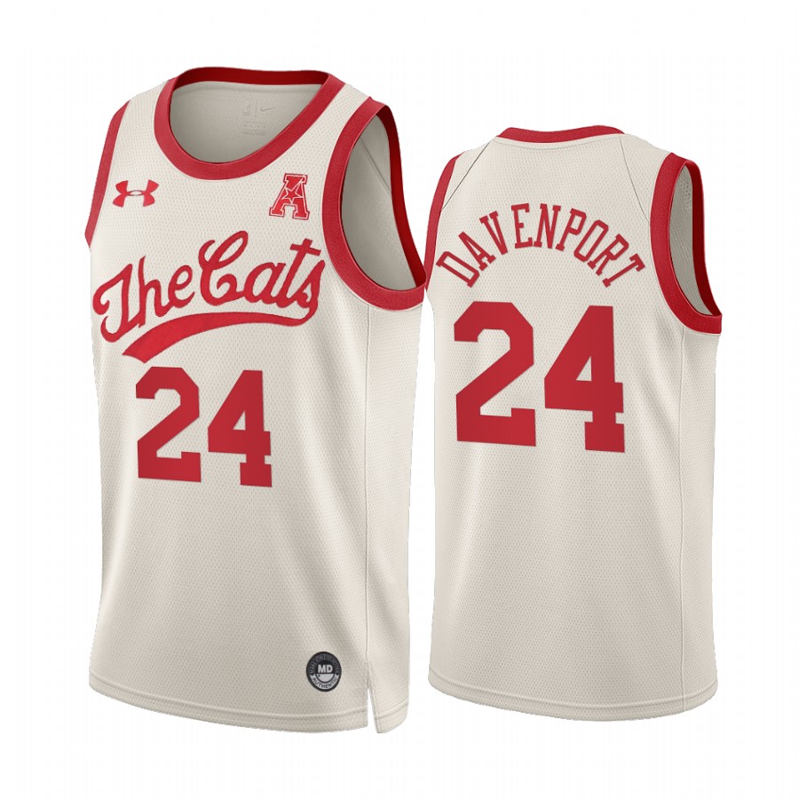Jeremiah Davenport Cincinnati Bearcats White Jersey 2022 Throwback 70s The Cats
