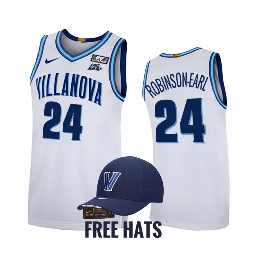 Jeremiah Robinson-Earl Villanova Wildcats White Jersey Home NBA Alumni