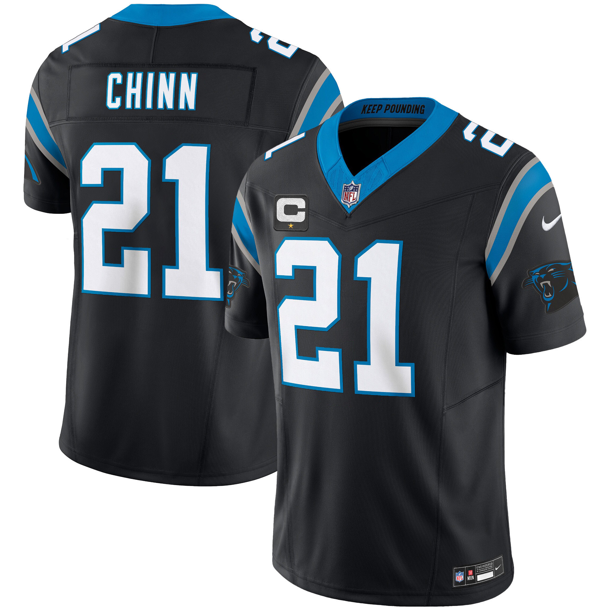 Jeremy Chinn Men's Carolina Panthers Vapor Limited Black Jersey - All Stitched 
