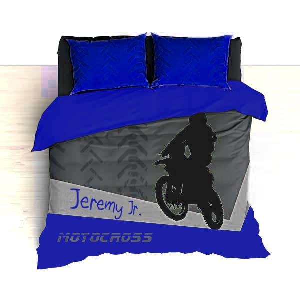 Jeremy Jr. Cutomized Motorcross Duvet Cover Bedding Set
