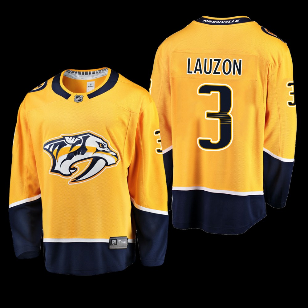 Jeremy Lauzon #3 Nashville Predators Home 2022 Gold Jersey