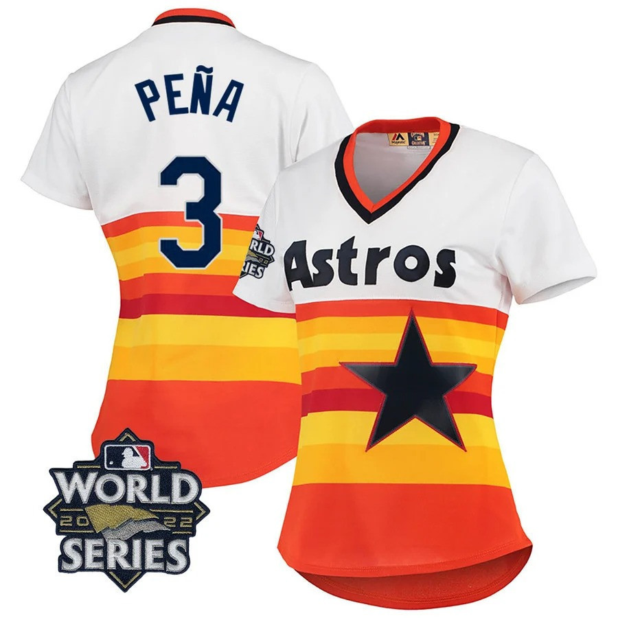 Jeremy Peña Houston Astros 2022 World Series White Home Cooperstown Collection Player Jersey - All Stitched
