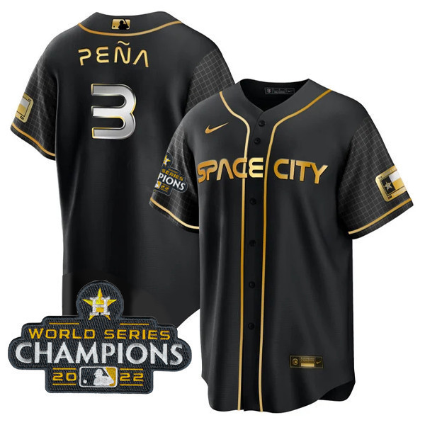 Jeremy Peña Men's Houston Astros 2022 World Series Champions Player Cool Space City Jersey - All Stitched