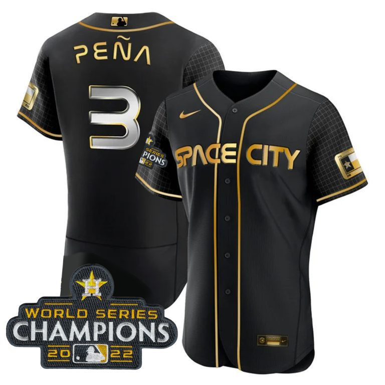 Jeremy Peña Men's Houston Astros 2022 World Series Champions Player Flex Space City Jersey - All Stitched