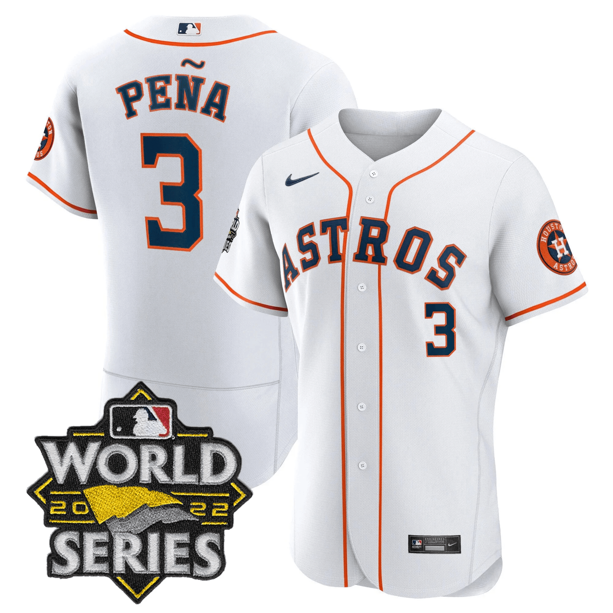 Jeremy Peña Men's Houston Astros 2022 World Series Player Flex Home Jersey - All Stitched