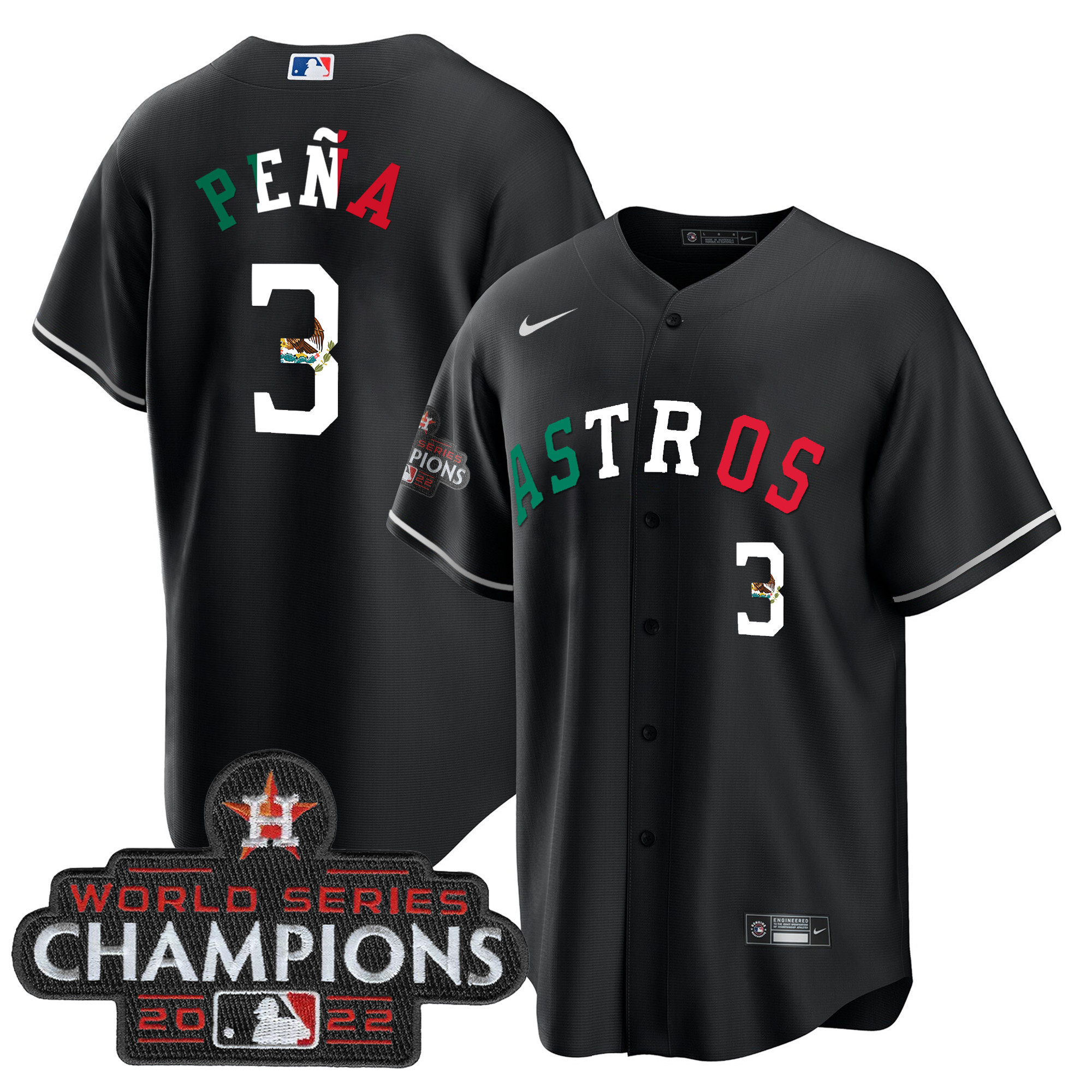 Jeremy Peña Men's Houston Astros 2023 Mexico Cool Base Jersey - All Stitched