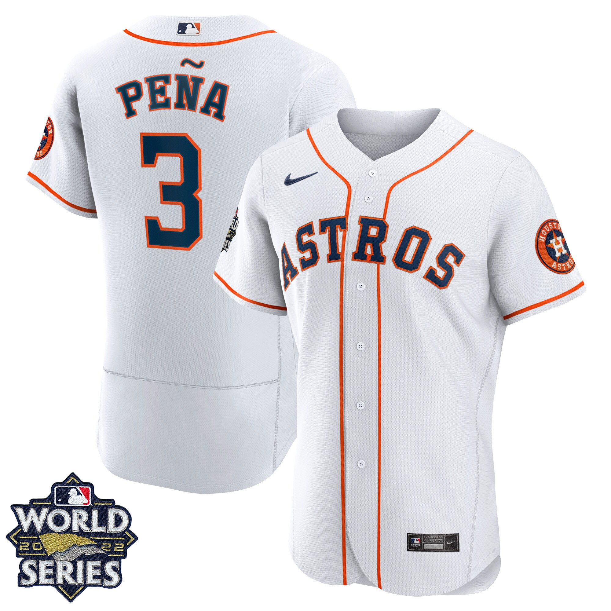 Jeremy Peña Women's Houston Astros 2022 World Series Player Flex Home Jersey - All Stitched