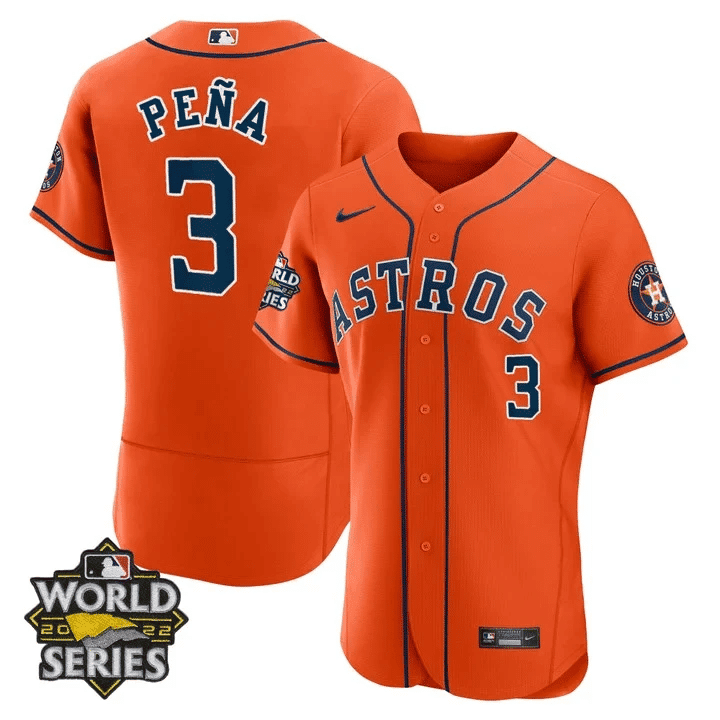 Jeremy Peña Youth's Houston Astros Alternate 2022 World Series Player Flex Base Jersey - All Stitched