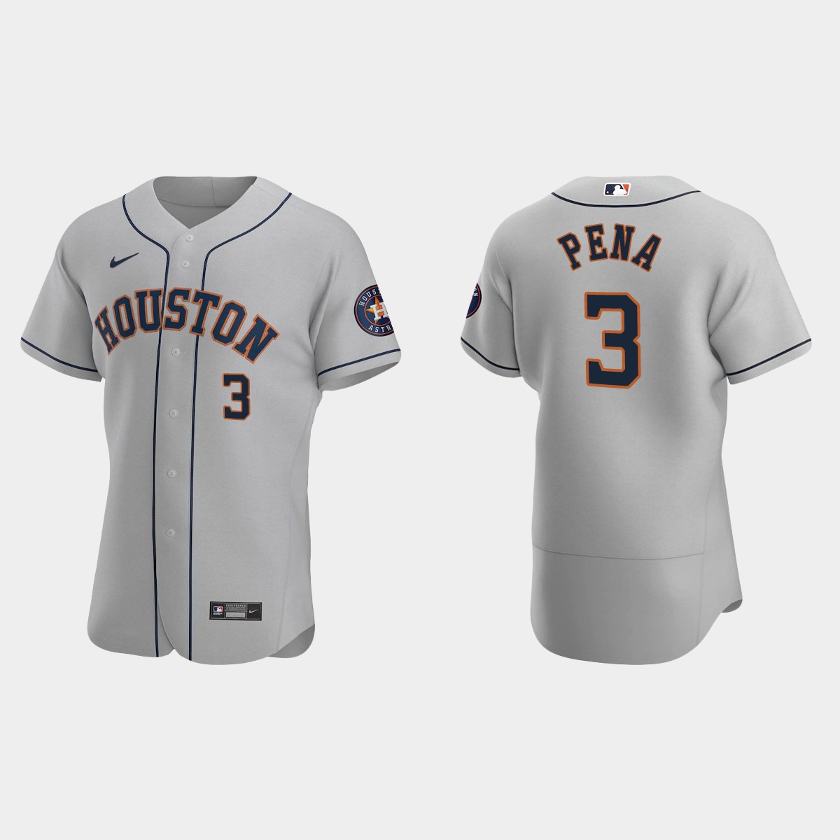 Jeremy Pena Houston Astros Road Jersey - Gray