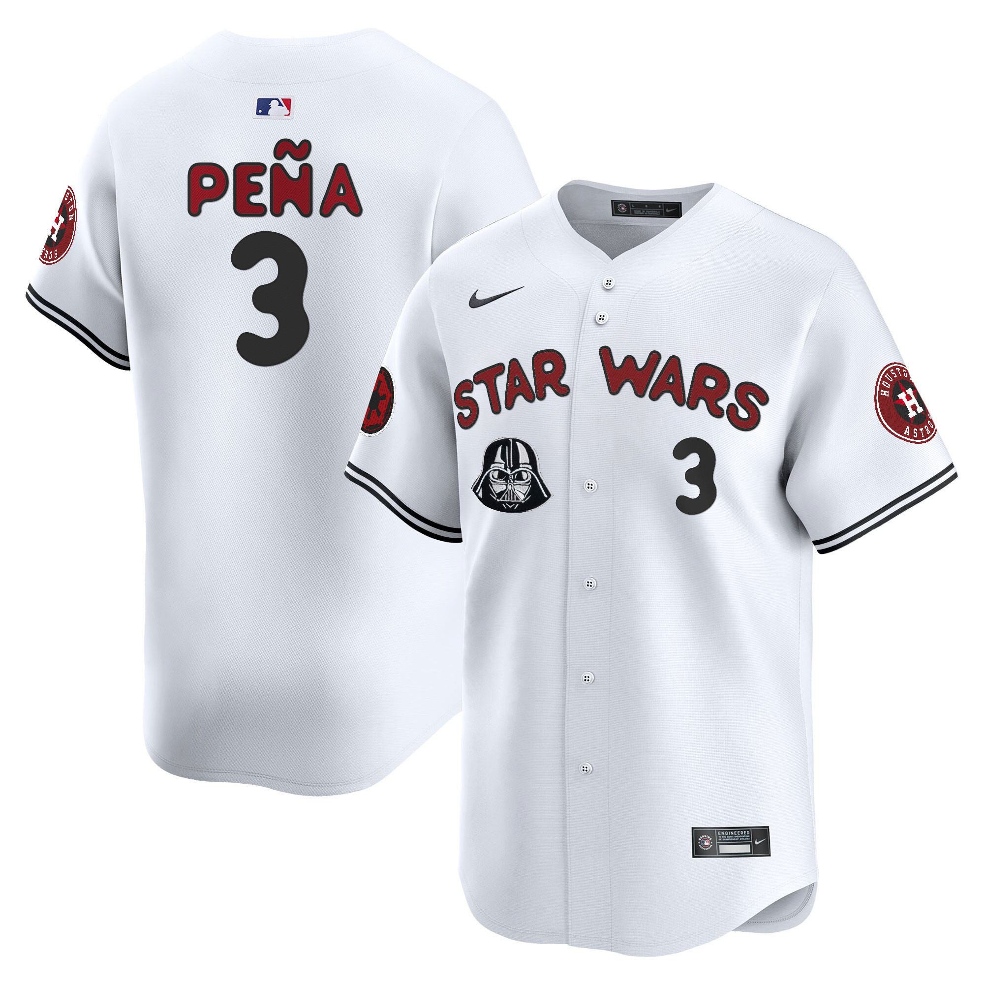 Jeremy Pena Men's Houston Astros SW Vapor Premier Limited White Jersey - All Stitched