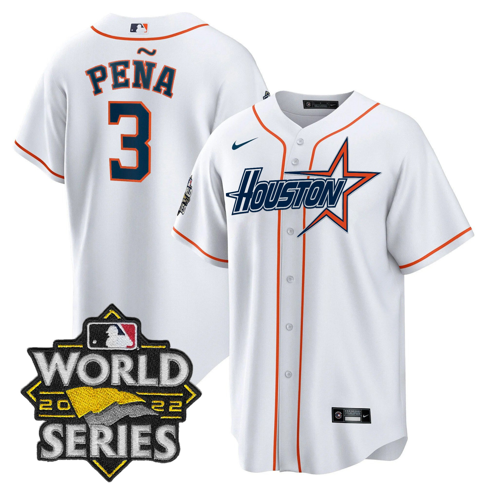 Jeremy Pena Men's Houston Astros World Series Black Gold Special Cool Home Jersey - All Stitched