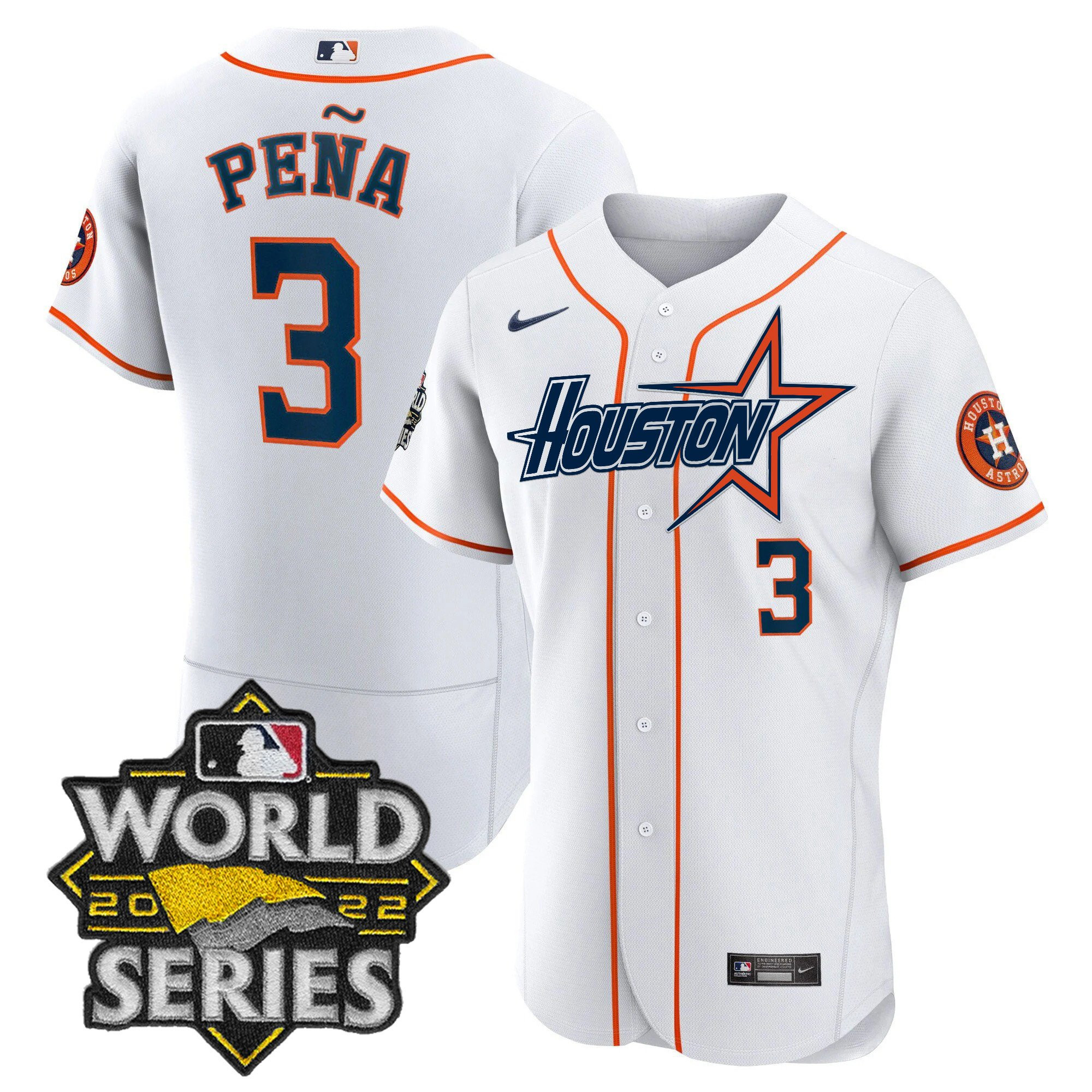 Jeremy Pena Men's Houston Astros World Series Black Gold Special Flex Home Jersey - All Stitched