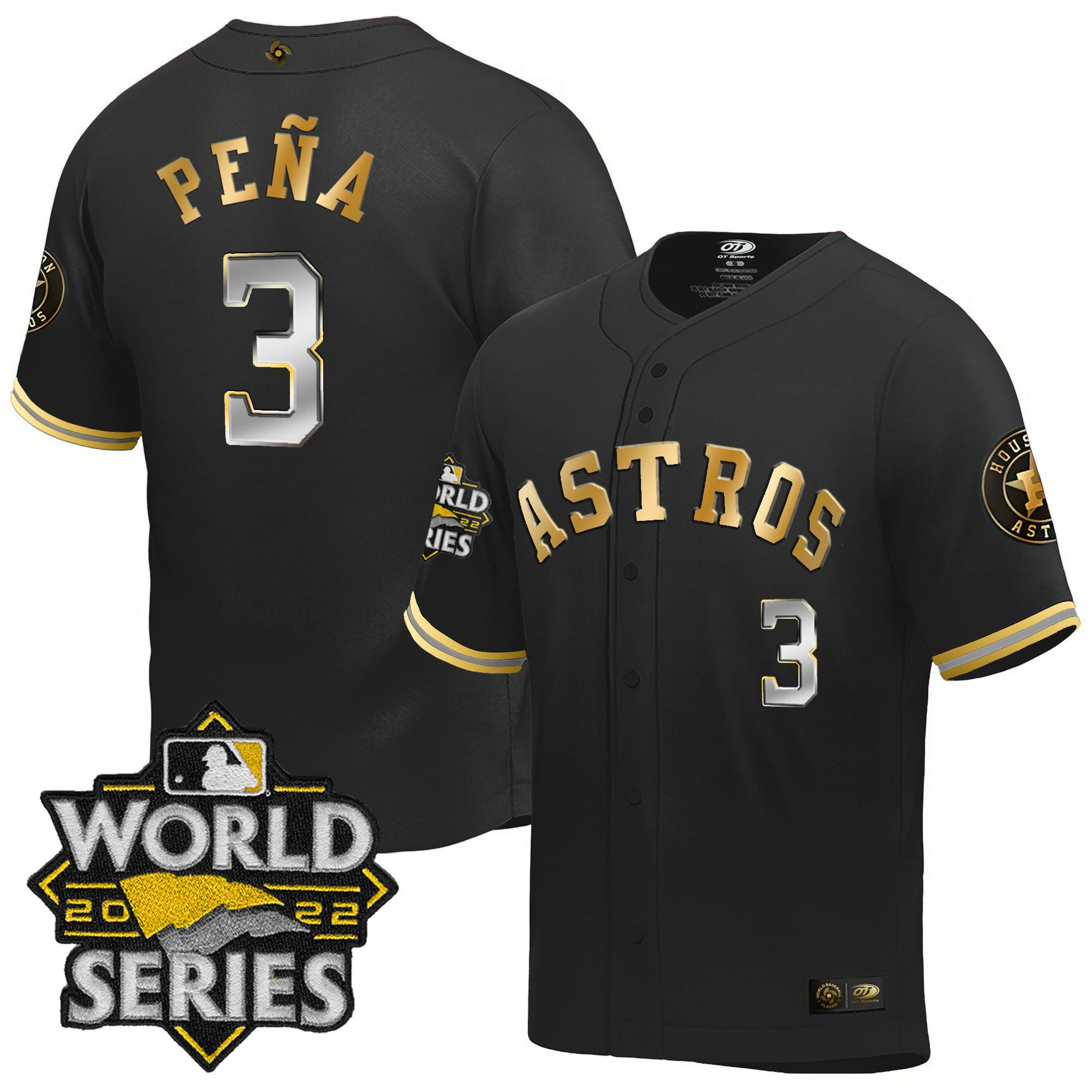 Jeremy Pena Men's Houston Astros World Series Classic Black Limited Jersey - All Stitched