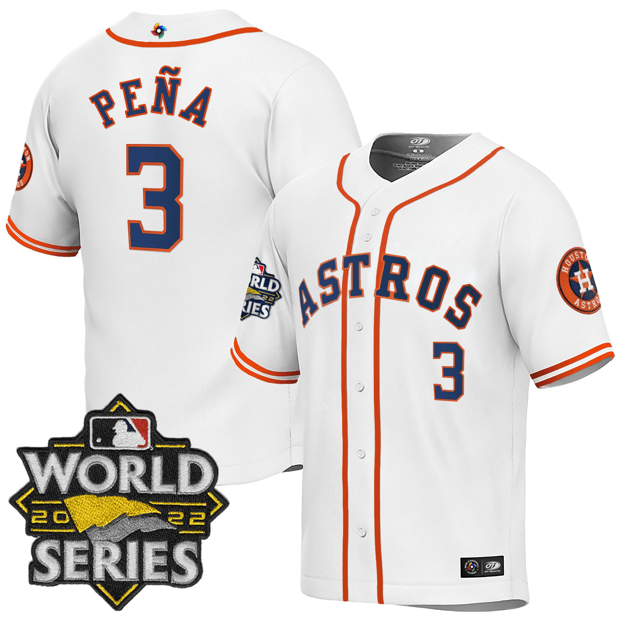 Jeremy Pena Men's Houston Astros World Series Classic Home Jersey - All Stitched
