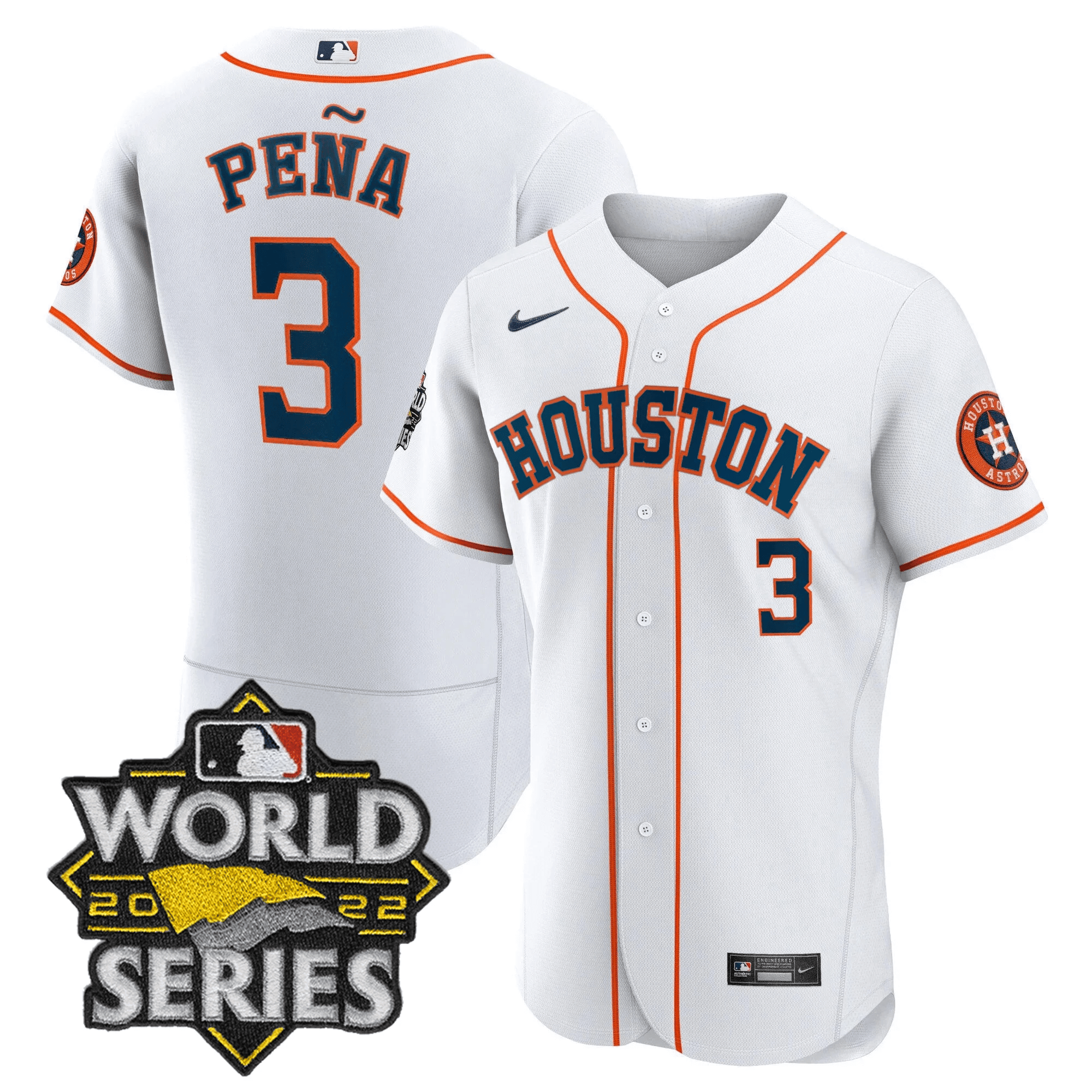 Jeremy Pena Men's Houston Astros World Series Limited Flex Home Jersey - All Stitched