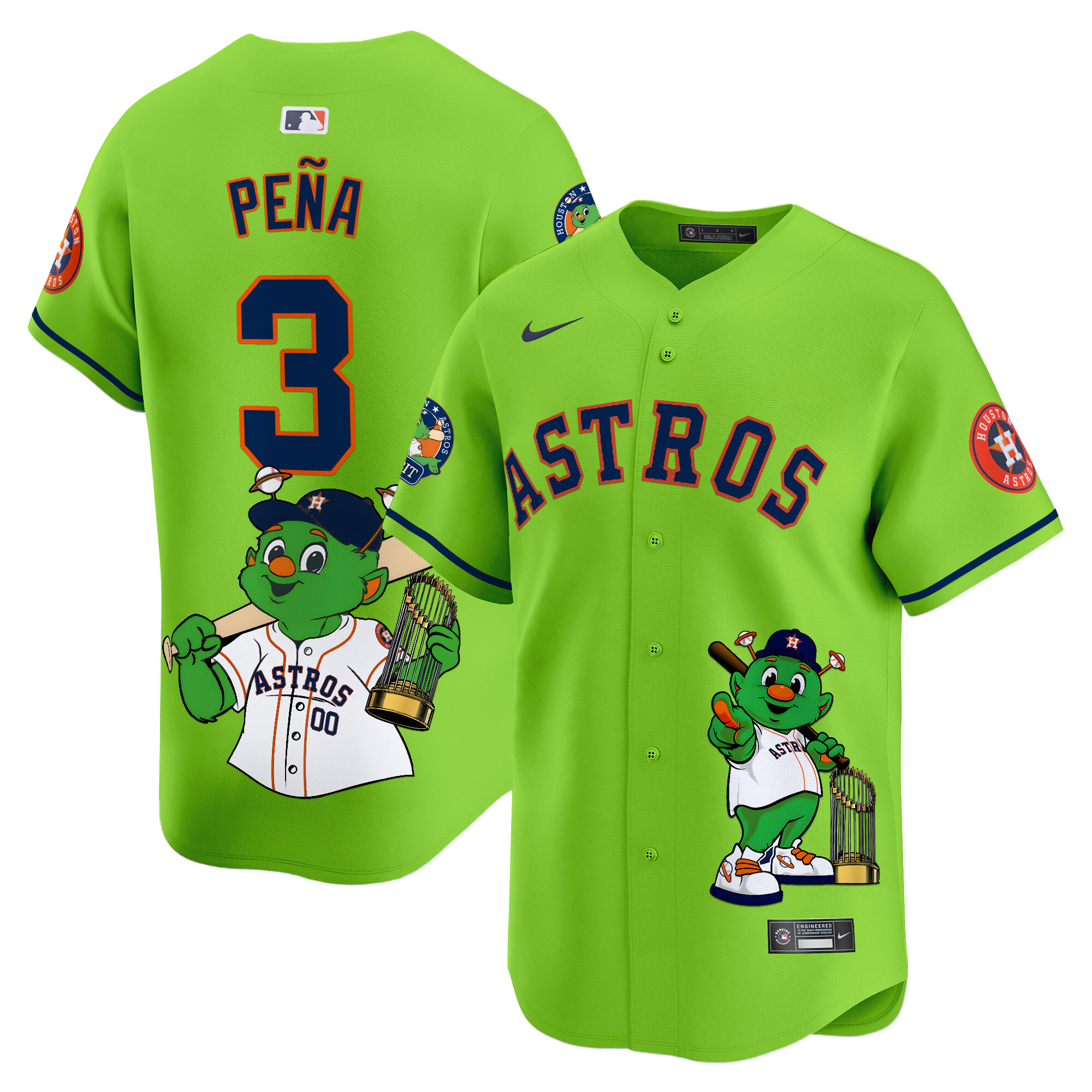 Jeremy PenaUnisex Houston Astros Orbit Vapor Premier Limited Green Jersey - Printed