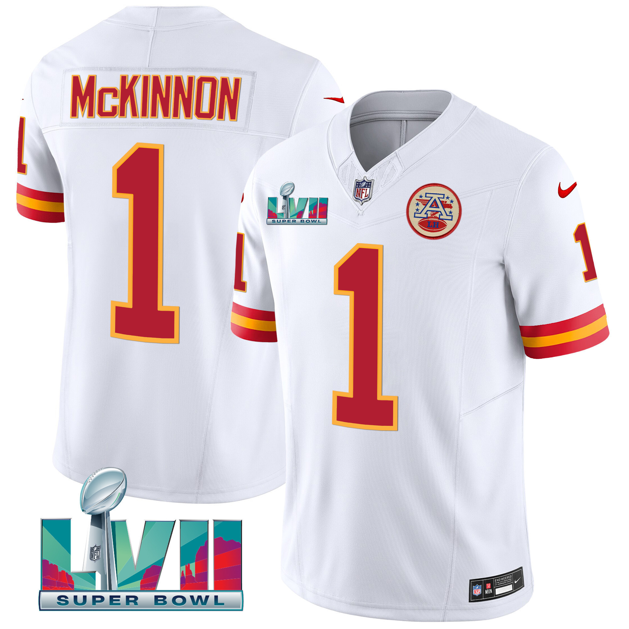 Jerick McKinnon Men's Kansas City Chiefs Throwback Limited Vapor White Jersey - All Stitched 