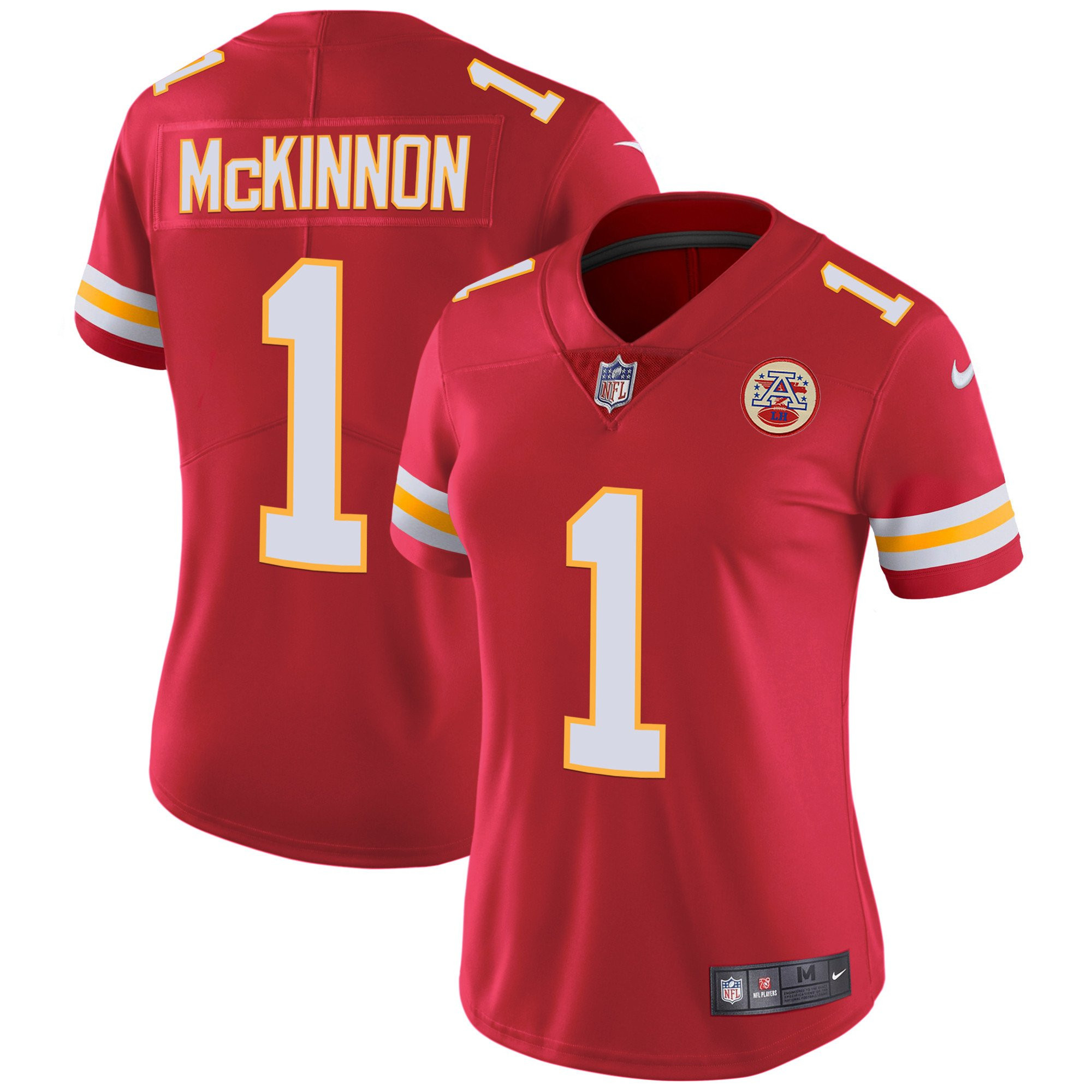 Jerick McKinnon Women's Kansas City Chiefs Player Vapor Red Jersey - All Stitched 