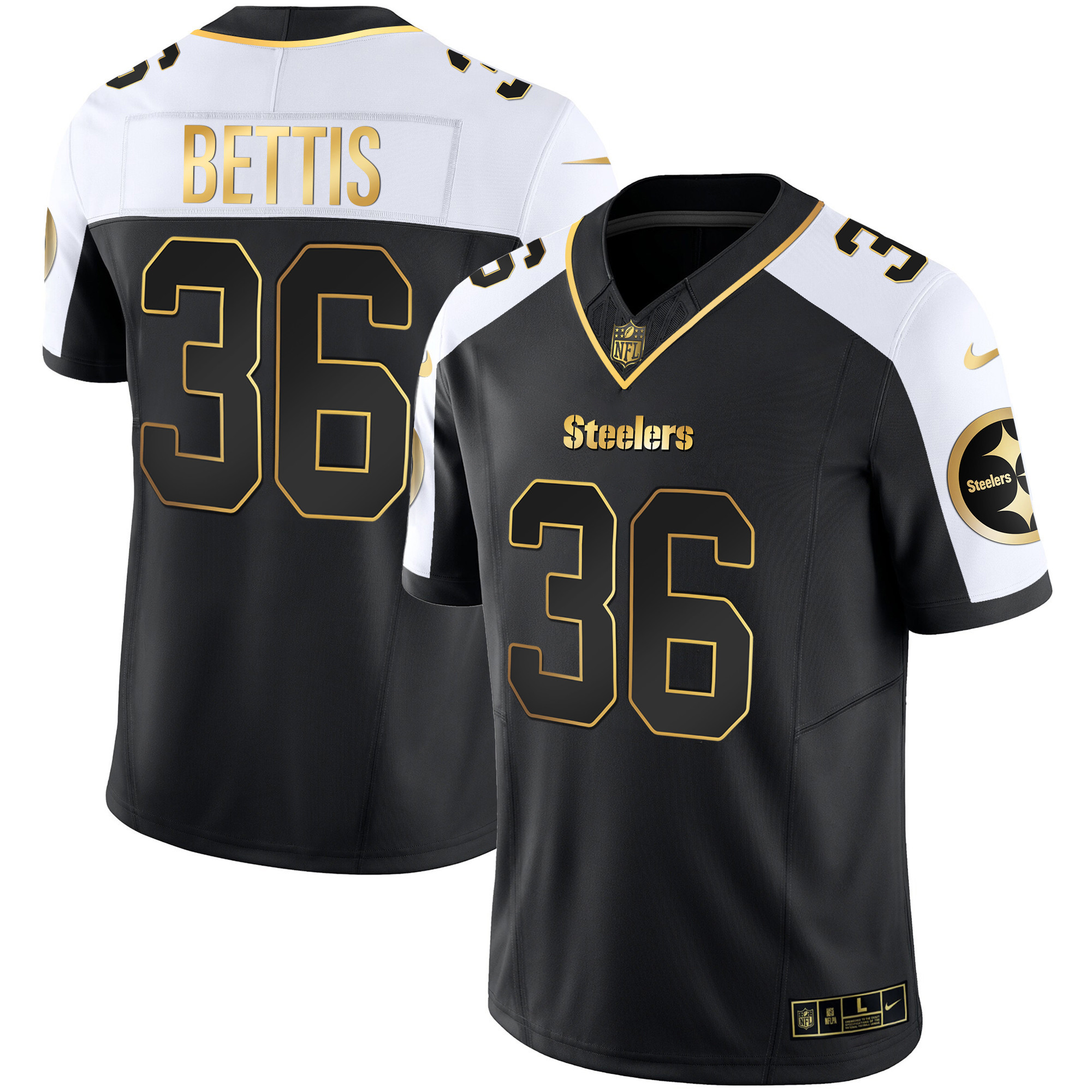 Jerome Bettis Men's Pittsburgh Steelers Gold Vapor V2 Alternate Jersey - All Stitched