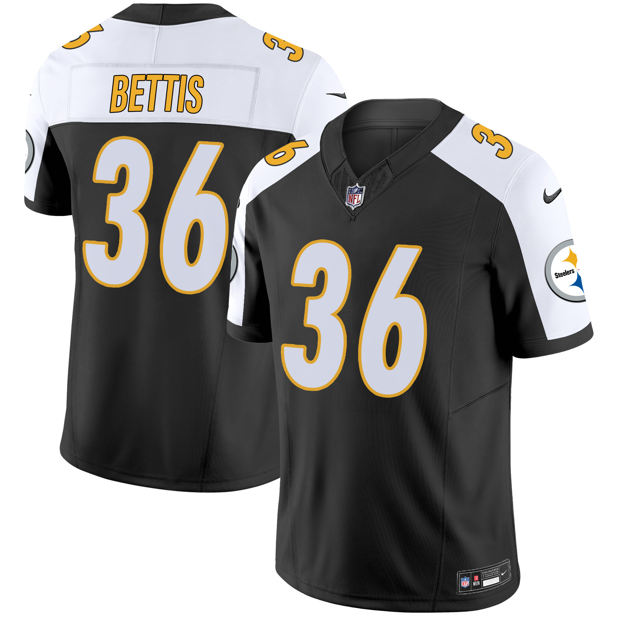 Jerome Bettis Men's Pittsburgh Steelers Vapor Limited V2 Black Alternate Jersey - All Stitched