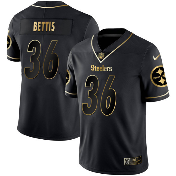Jerome Bettis Pittsburgh Steelers Black Gold Jersey - All Stitched