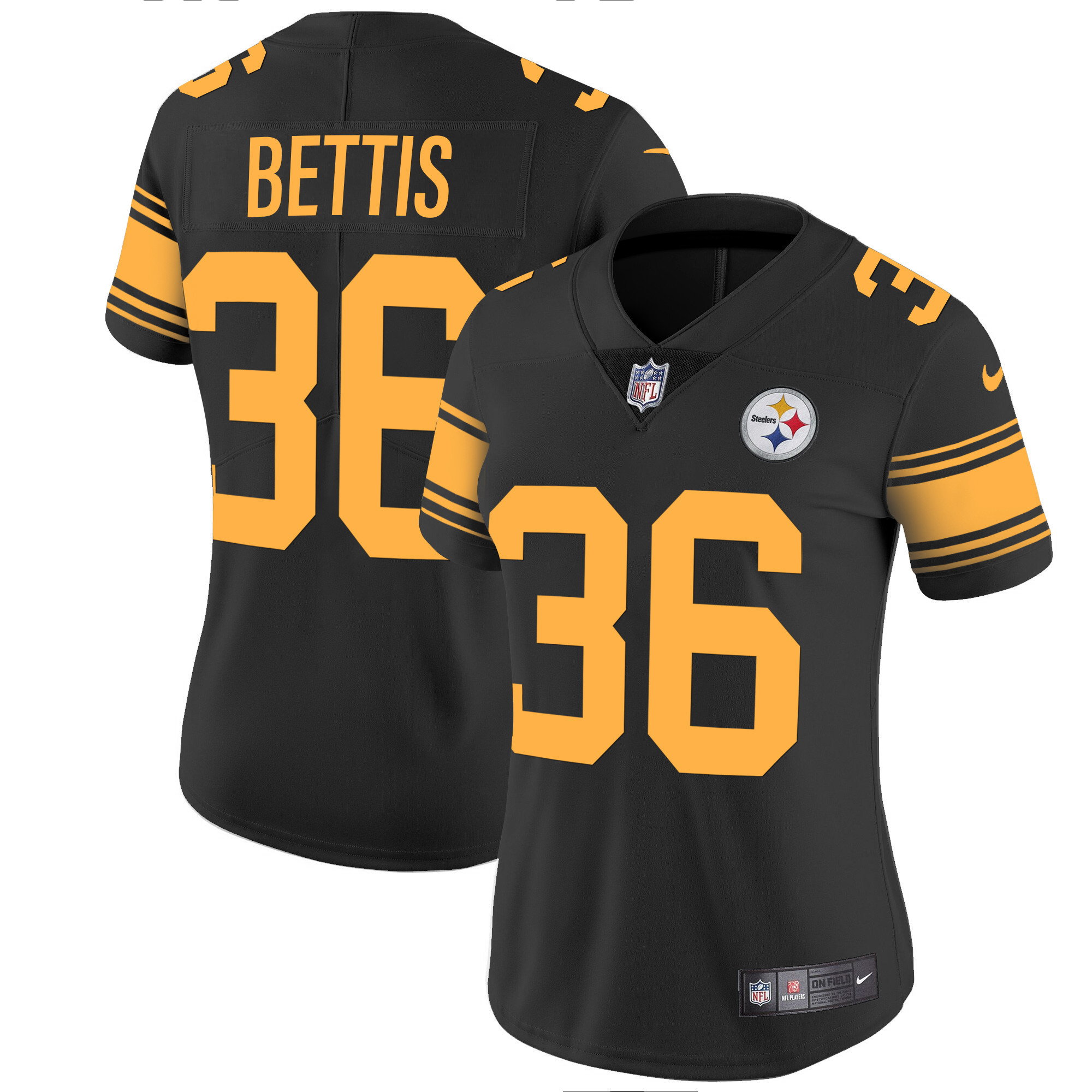 Jerome Bettis Women's Pittsburgh Steelers Vapor Limited Color Rush Jersey - All Stitched