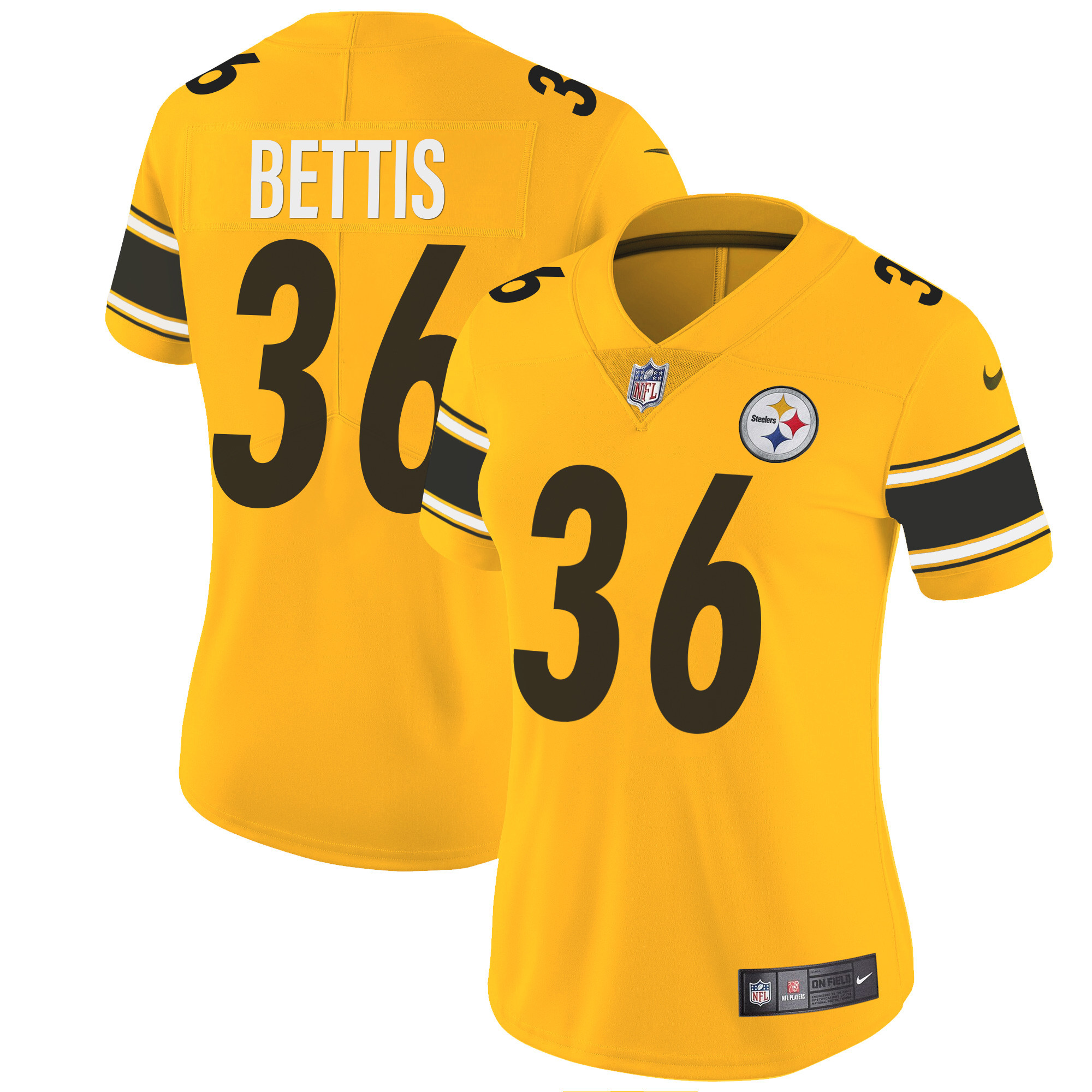 Jerome Bettis Women's Pittsburgh Steelers Vapor Limited Gold Jersey - All Stitched