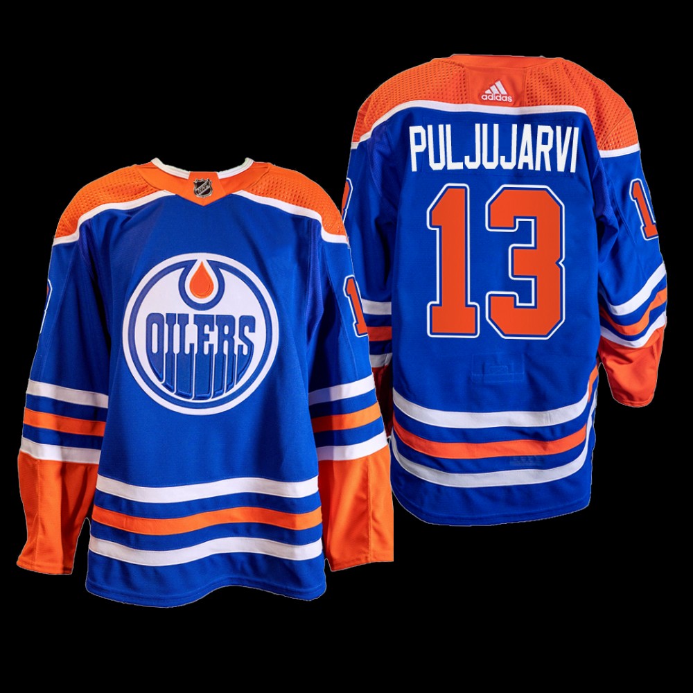 Jesse Puljujarvi Edmonton Oilers Primegreen Jersey 2022-23 Blue #13 Home Uniform